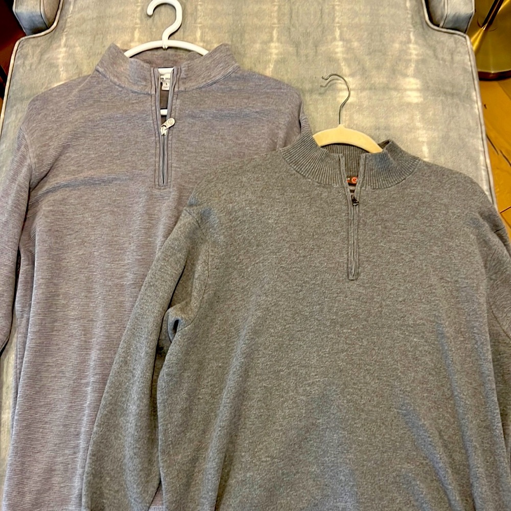 Bundle Peter Millar Zip Up Sweaters Grey Large